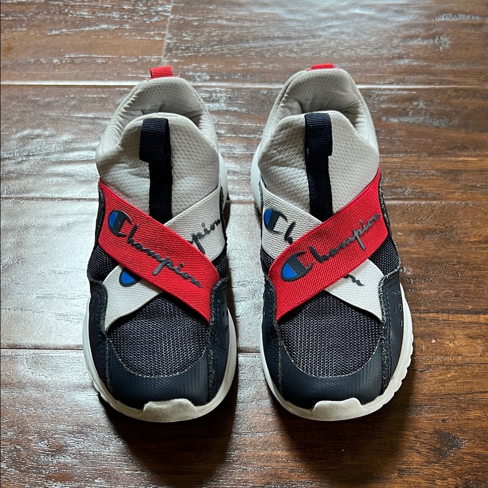 Champion Kids Athletic Slip-On Sneakers in Navy & Red Size 1 - Picture 11 of 12
